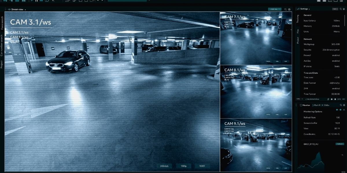 Security footage monitoring screen - evidence that can be lost over time